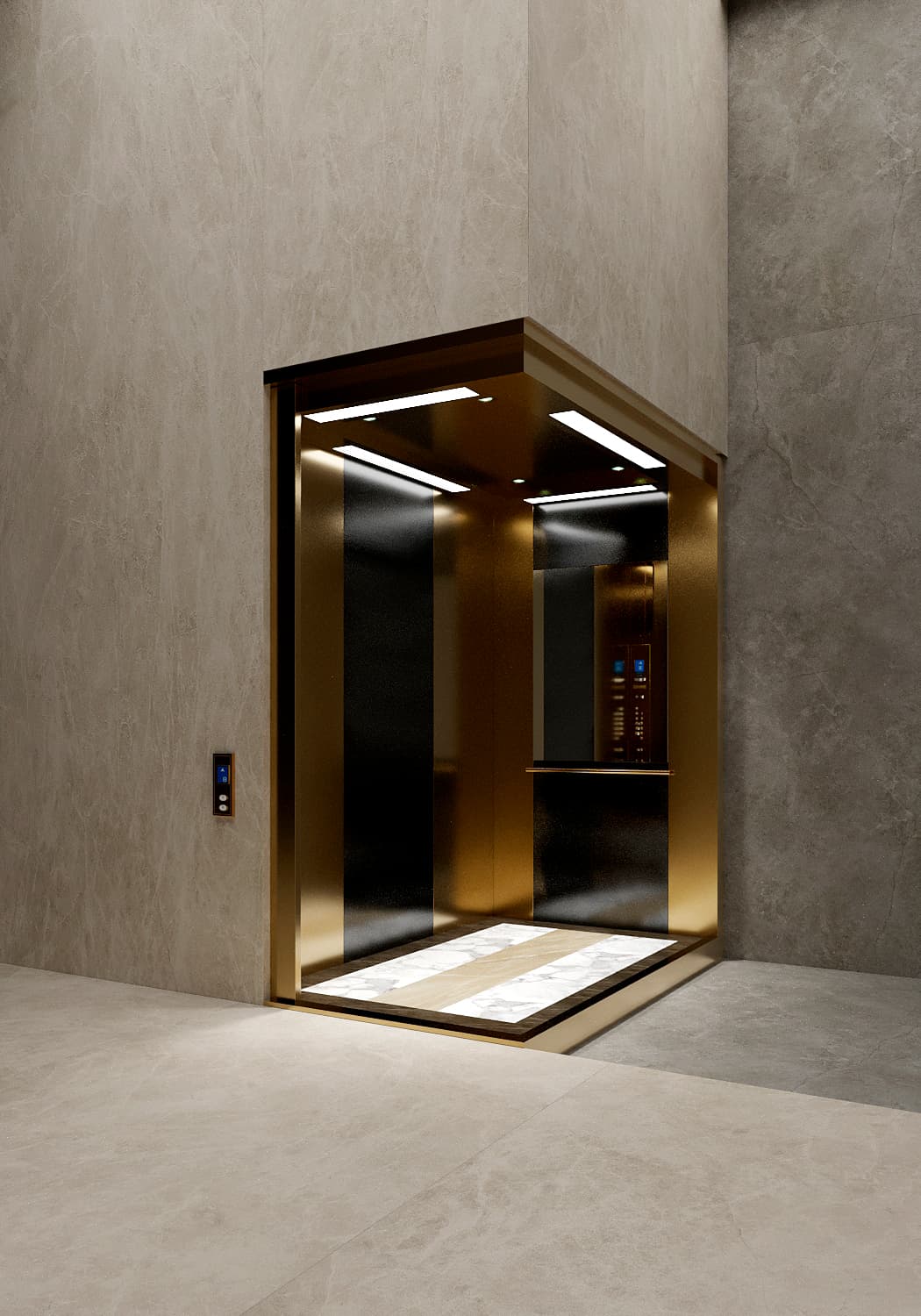 tlz-e9 oynali premium lift, luxury lift Toshkent, marmar pol lift, energiya tejovchi yoritish, premium lift ishlab chiqaruvchi