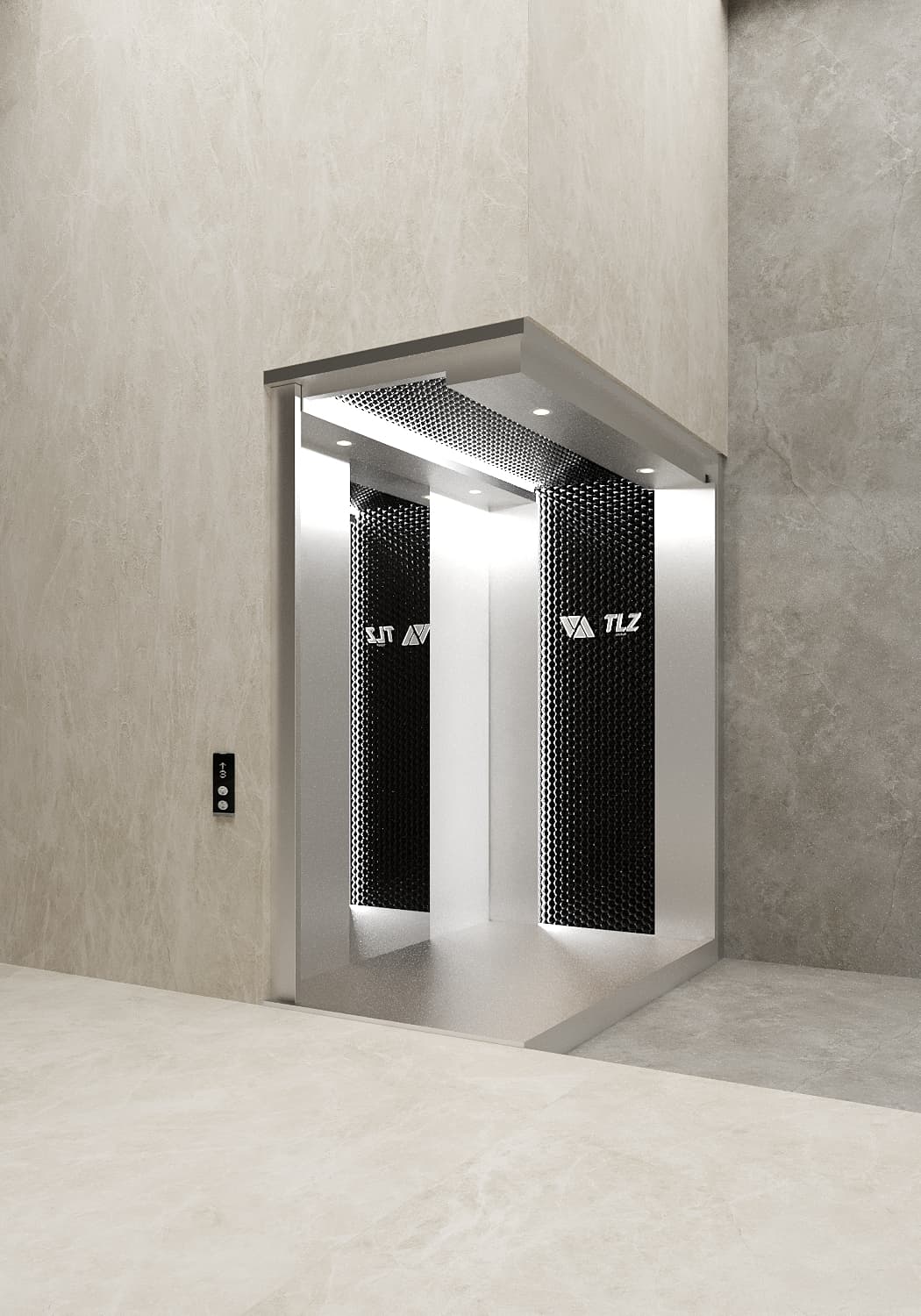 tlz-e21 maxsus lift Toshkent, luxury lift, zanglamaydigan po'lat konstruktsiya, ishlab chiqarish joylari uchun lift, sanoat obyekti lift