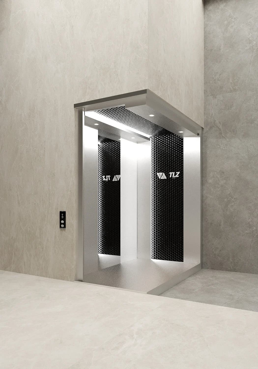 tlz-e21 maxsus lift Toshkent, luxury lift, zanglamaydigan po'lat konstruktsiya, ishlab chiqarish joylari uchun lift, sanoat obyekti lift